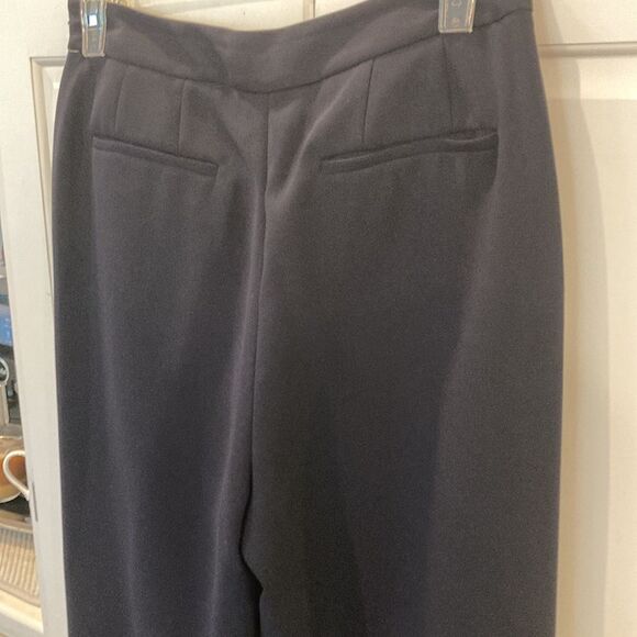 DKNY Navy Sailor nautical Button flat front High Rise Wide Leg Pant Size 10 - Picture 8 of 12